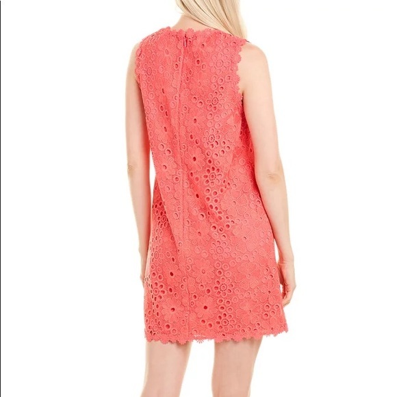 Kate Spade • Coral Salmon Lace Shore Thing Shift Dress - Picture 3 of 9